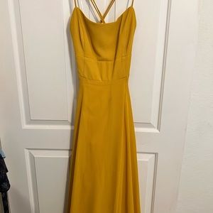 LULUS mustard maxi dress